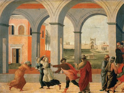 Virginia, gefangen genommen vom römischen Gouverneur Appius Claudius von Filippino Lippi