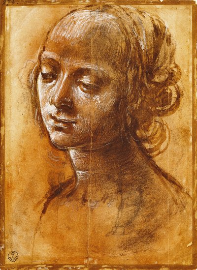Weibliche Figur, von Filippino Lippi, Zeichnung von Filippino Lippi