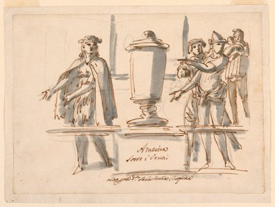 Allegorie von Amerika, Dekoration für den Salon von Kardinal Falconieri in Frascati von Filippo Marchionni