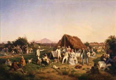 Die königliche Familie von Neapel auf der Jagd von Filippo Palizzi