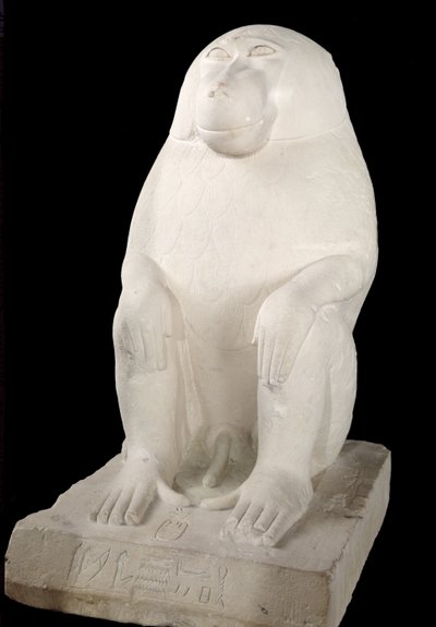 Pavian, Mittleres Reich, möglicherweise 7. Dynastie (Kalkstein) von First Intermediate Period Egyptian