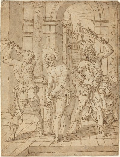 Die Geißelung Christi von Flemish 17th Century after Hendrik de Clerck