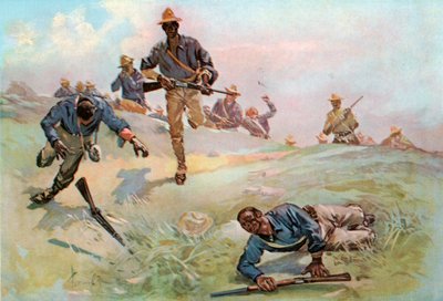 Truppe C, Neuntes U. S. Kavallerie, Kapitän, führt den Angriff bei San Juan an von Fletcher C. Ransom