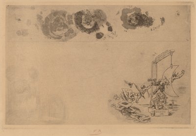 Belgische Grenze, Unordnungsbefehl Frontiere de Belgique. Billet à Désordre, 1871 von Félicien Rops