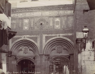 Kairo. Moschee el-Arhar, Details der Tür, 1870er Jahre von Félix Bonfils