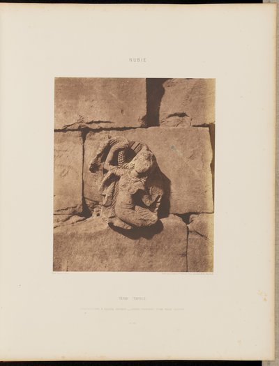 Tâfah (Taphis). Konstruktionen mit gebogenen Schichten - Figur aus einer geschnitzten Nische von Félix Teynard