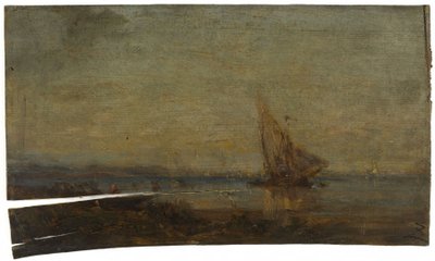 Vor Martigues, das gelbe Segel von Félix Ziem