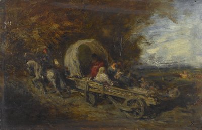 Die Kutsche, zwischen 1843 und 1844 von Félix Ziem