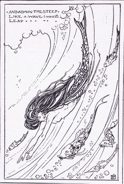 Und den steilen Abhang hinunter, wie eine Welle würde ich springen (Die Meerjungfrau) von Florence Harrison
