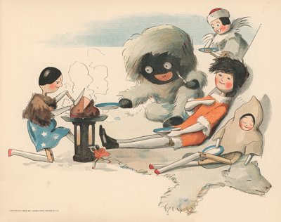 Illustration für Die Golliwoggs Polarabenteuer von Florence K. Upton