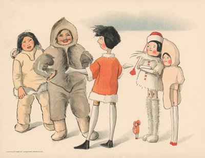Illustration für Die Golliwoggs Polarabenteuer von Florence K. Upton