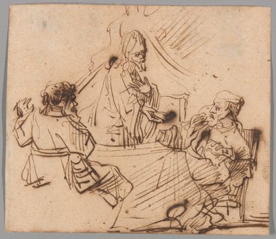Das Abendmahl in Emmaus von Follower of Rembrandt van Rijn