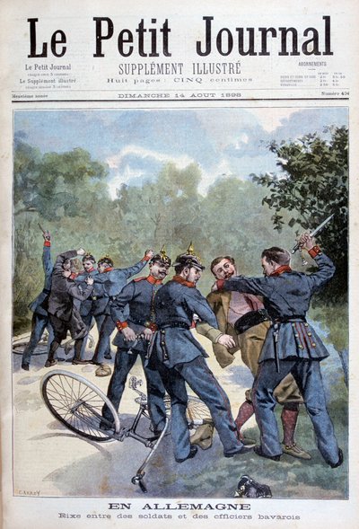 Eine Schlägerei zwischen deutschen Soldaten und bayerischen Offizieren, Deutschland von Fortuné Méaulle