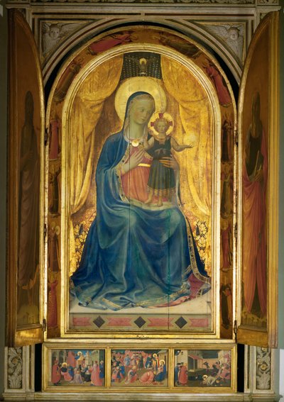 Heilige Maria und Kind, umgeben von musizierenden Engeln von Fra (c.1387-1455) Angelico