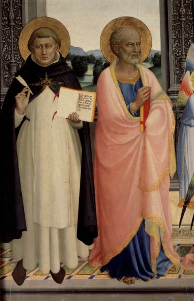 Polyptychon des Heiligen Dominikus, eine Madonna mit Kind und Heiligen darstellend von Fra Angelico