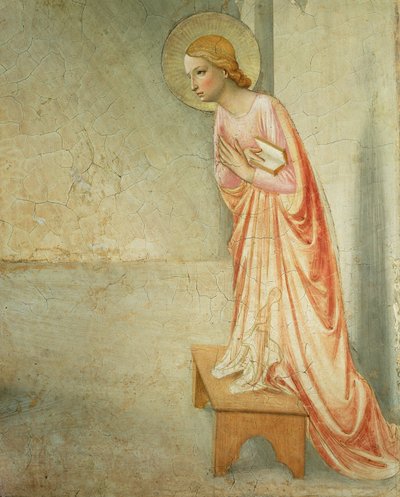 Die Verkündigung, Detail der Jungfrau, 1442 (Detail) von Fra Angelico