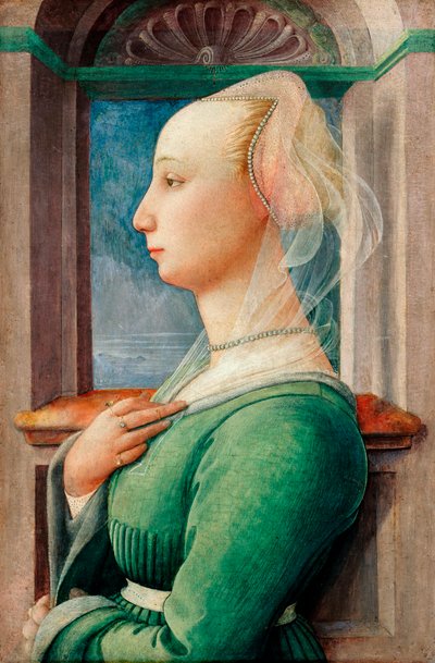 Profilporträt einer jungen Frau von Fra Filippo Lippi