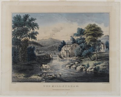 Der Mühlbach, veröffentlicht von Currier & Ives, New York von Frances Flora Bond Palmer