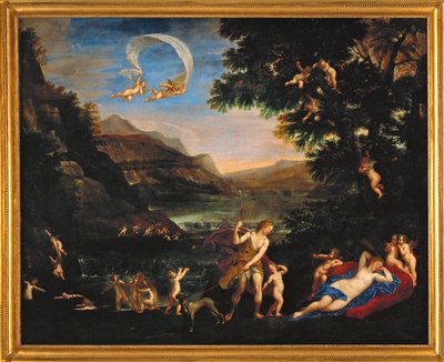 Die Liebesgötter führen Adonis zu Venus von Francesco Albani