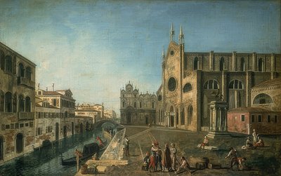 Ansicht von Venedig mit der Kirche Santi Giovanni e Paolo von Francesco Albotto
