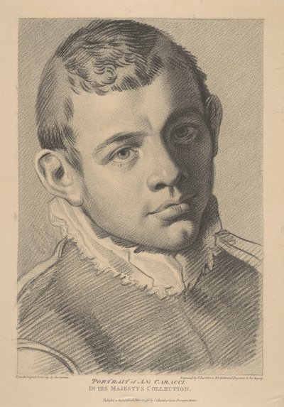 Porträt von Annibale Carracci von Francesco Bartolozzi