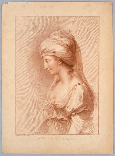 Porträt einer Dame (Die griechische Tochter) von Francesco Bartolozzi