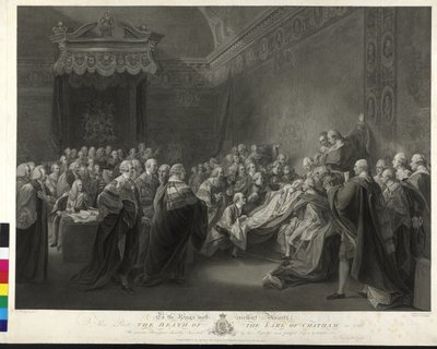 William Pitt Der Tod des Earl of Chatham von Francesco Bartolozzi