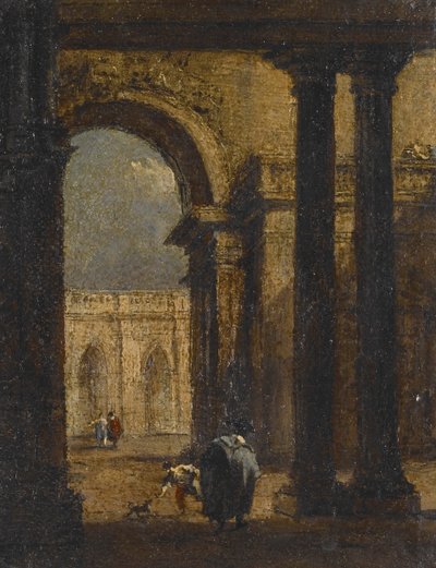 Capriccio: Ein Palasthof von Francesco Guardi