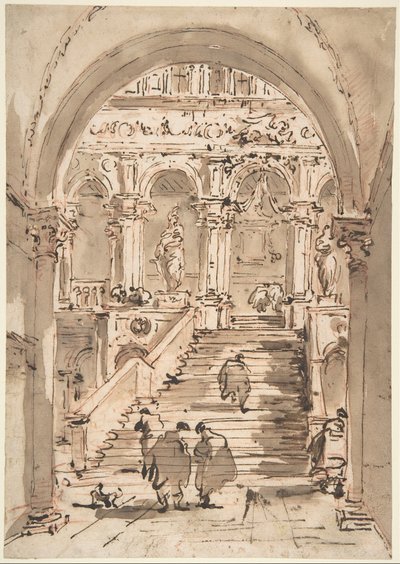 Die Treppe der Giganten, Dogenpalast, Venedig von Francesco Guardi