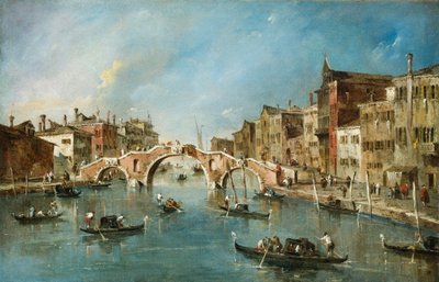 Blick auf den Cannaregio-Kanal in Venedig von Francesco Guardi