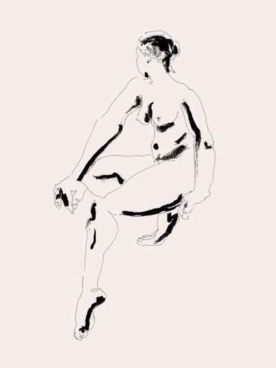 Minimalistische Aktzeichnung von Francesco Gulina