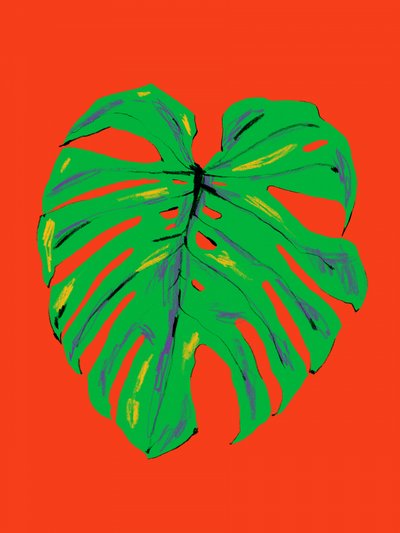 Lebhaftes Monstera-Blatt von Francesco Gulina