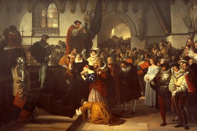 Maria Stuart wird zum Schafott geführt von Francesco Hayez