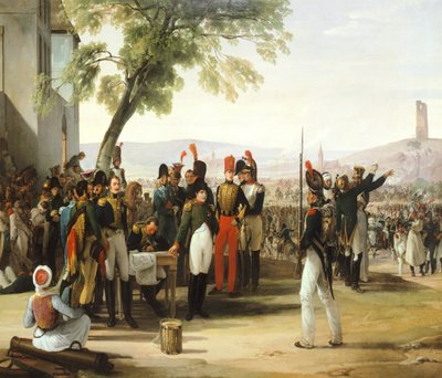 Napoleon nach der Schlacht von Wagram von Francesco Hayez
