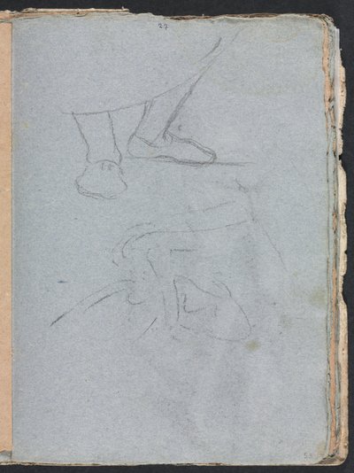 Verona Skizzenbuch: Studie von Füßen, Seite 53, 1760 von Francesco Lorenzi