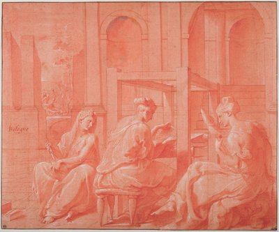 Alcytoe und ihre Schwestern von Francesco Primaticcio
