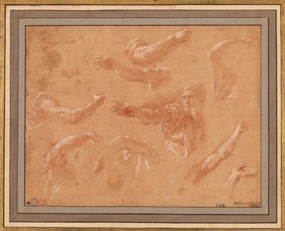Studie von Gottvater mit Engeln von Francesco Primaticcio