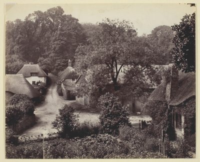 Ohne Titel [Reetgedeckte Hütten], 186094 von Francis Bedford