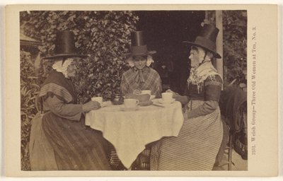 Walisische Gruppe - drei alte Frauen beim Tee, Nr. 3 von Francis Bedford