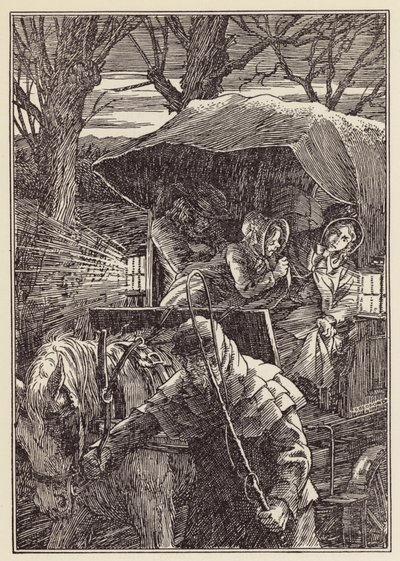 Illustration für Die Grille auf dem Herd von Charles Dickens von Francis Donkin Bedford