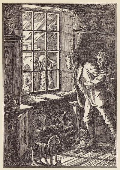 Illustration für Die Grille an der Herdstelle von Charles Dickens von Francis Donkin Bedford