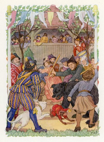 Fröhliches England: Bärenhetze von Francis Donkin Bedford