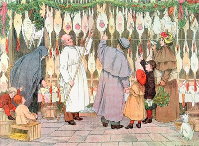 Der Geflügelhändler, aus dem Buch der Läden, 1899 von Francis Donkin Bedford