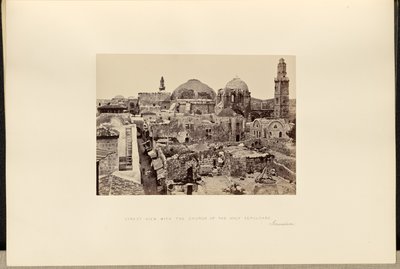 Straßenansicht mit der Grabeskirche, Jerusalem von Francis Frith