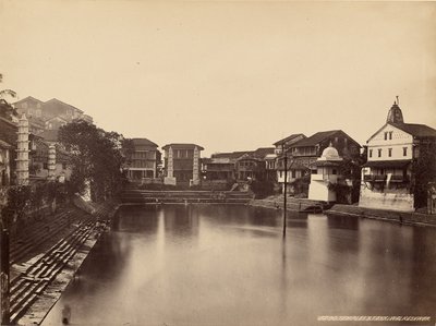 Tempel und Wasserbecken, Walkeshwar von Francis Frith