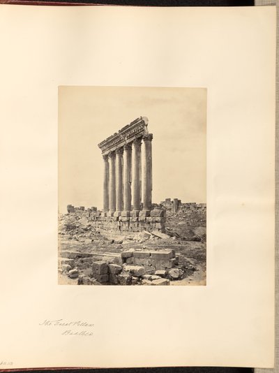 Die großen Säulen, Baalbek von Francis Frith
