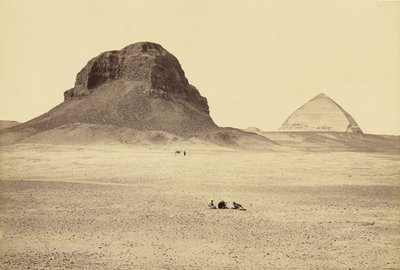 Die Pyramiden von Dahshoor, vom Osten von Francis Frith