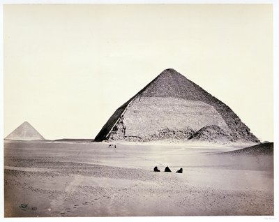 Die Pyramiden von Dahschur, von Südwesten von Francis Frith
