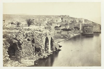 Die Stadt und der See von Tiberias, vom Süden von Francis Frith