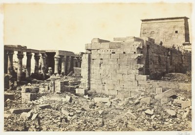 Ansicht auf der Insel Philae, 1857, gedruckt 1862 von Francis Frith